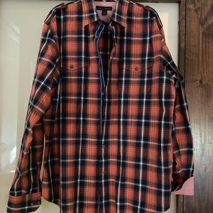 🔥 Banana republic Mens shirt size L 16-16.5